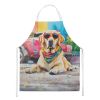 Yellow Labrador Hippie Dawg Apron Cooking Kitchen Server Baking Crafts Gardening for Adult Women Men, Unisex, Large, Multicolor