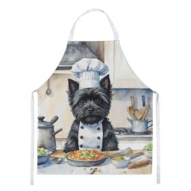 Cairn Terrier The Chef Apron Cooking Kitchen Server Baking Crafts Gardening for Adult Women Men, Unisex, Large, Multicolor