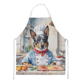 Australian Cattle Dog The Chef Apron Cooking Kitchen Server Baking Crafts Gardening for Adult Women Men, Unisex, Large, Multicolor