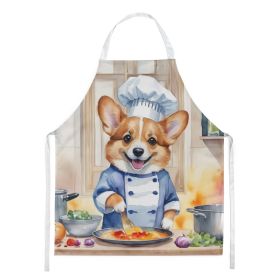 Corgi The Chef Apron Cooking Kitchen Server Baking Crafts Gardening for Adult Women Men, Unisex, Large, Multicolor