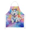 Samoyed Hippie Dawg Apron Cooking Kitchen Server Baking Crafts Gardening for Adult Women Men, Unisex, Large, Multicolor