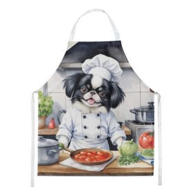 Japanese Chin The Chef Apron Cooking Kitchen Server Baking Crafts Gardening for Adult Women Men, Unisex, Large, Multicolor