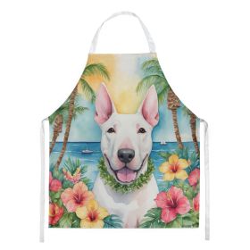 NEW English Bull Terrier Luau Apron Cooking Kitchen Server Baking Crafts Gardening for Adult Women Men, Unisex, Large, Multicolor