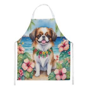 Japanese Chin Luau Apron Cooking Kitchen Server Baking Crafts Gardening for Adult Women Men, Unisex, Large, Multicolor