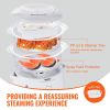 VEVOR Electric Food Steamer, 7.4Qt/7L Electric Vegetable Steamer with 2-Tier Stackable Trays