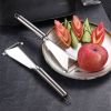 Multifunctional Apple Triangle Push Knife Potato Stainless Steel Fancy Fruit Knife Creative Carving Restaurant Plate Peeling Kni