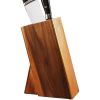 VEVOR Universal Knife Holder, Acacia Wood Knife Block Without Knives, Extra Large Knife Storage Holder Stand with PP Brush