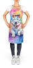 Samoyed Hippie Dawg Apron Cooking Kitchen Server Baking Crafts Gardening for Adult Women Men, Unisex, Large, Multicolor