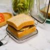 Sandwich Toaster Bread Grill Net Stainless Steel Sandwich Grilling Basket Foldable Sandwich Baking Tool Oven Food Grill Rack