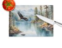 Eagle in Flight Glass Cutting Board Decorative Tempered Glass Kitchen Cutting and Serving Board Large Size Chopping Board