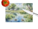 Mother Duck Glass Cutting Board Decorative Tempered Glass Kitchen Cutting and Serving Board Large Size Chopping Board