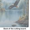 Eagle in Flight Glass Cutting Board Decorative Tempered Glass Kitchen Cutting and Serving Board Large Size Chopping Board