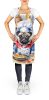 Pug The Chef Apron Cooking Kitchen Server Baking Crafts Gardening for Adult Women Men, Unisex, Large, Multicolor