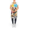 Yellow Labrador Hippie Dawg Apron Cooking Kitchen Server Baking Crafts Gardening for Adult Women Men, Unisex, Large, Multicolor