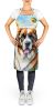 Saint Bernard in Sunflowers Apron Cooking Kitchen Server Baking Crafts Gardening for Adult Women Men, Unisex, Large, Multicolor