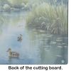 Ducks by the Pond Glass Cutting Board Decorative Tempered Glass Kitchen Cutting and Serving Board Large Size Chopping Board