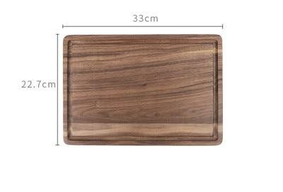 Black Walnut Wood Cutting Board Creative Whole Tray Fruit Chopping Cutting Board Wood Chopping Blocks For Kitchen (Option: Rectangular S)